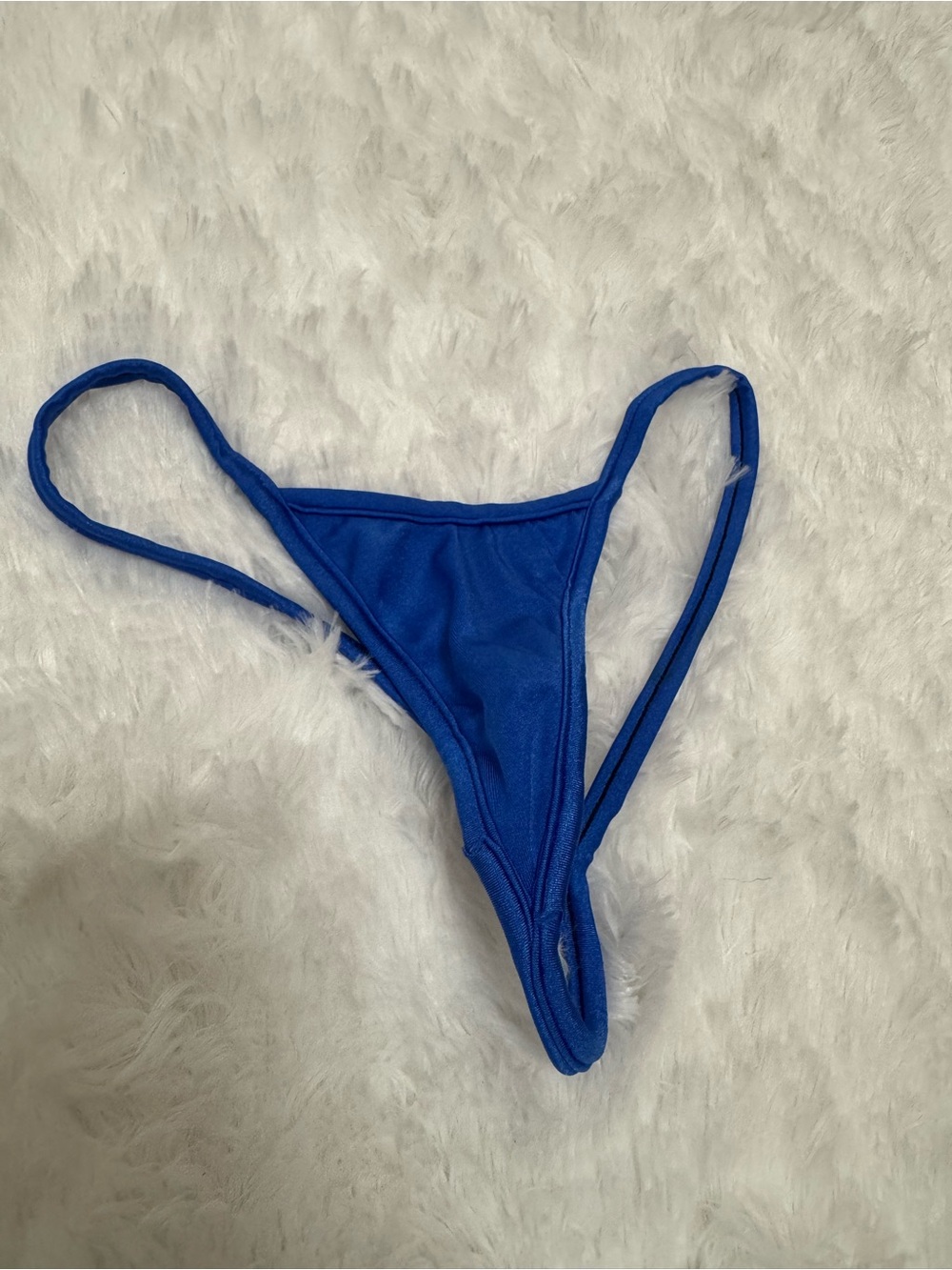 New small satin blue g string bikini bottom festival dance dancer rave swimsuit